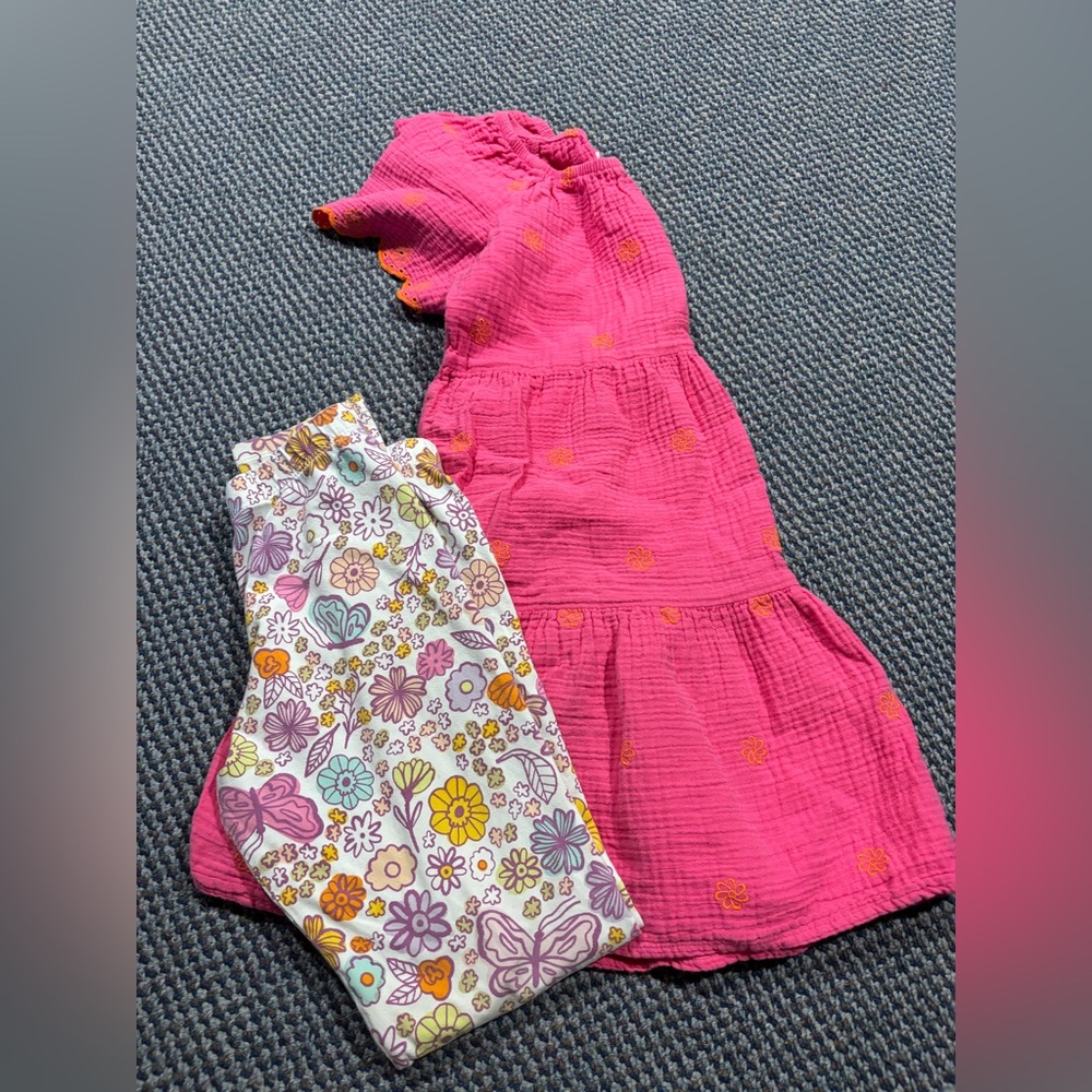 Cat and Jack dress and leggings. Both Sz L 10/12 girls. Wicked fast shipping.